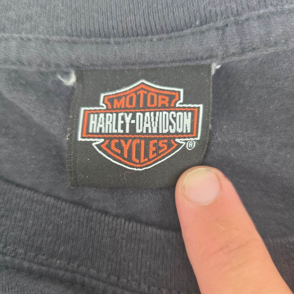 Harley‎ Davidson Ride Hard Ride Free Long Sleeve Shirt New River Gorge WV Black - Picture 5 of 5